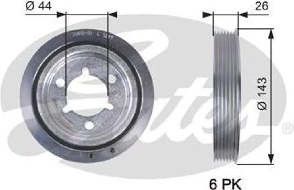 Poulie de vilebrequin pour réparer le sifflement moteur sur 207