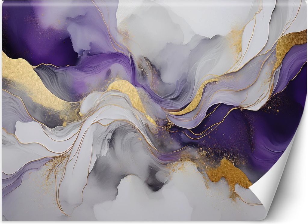 Vlies fototapete Marmor Textur Lila 400x280 cm Feeby Lila inkl. Kleber einfache Montage