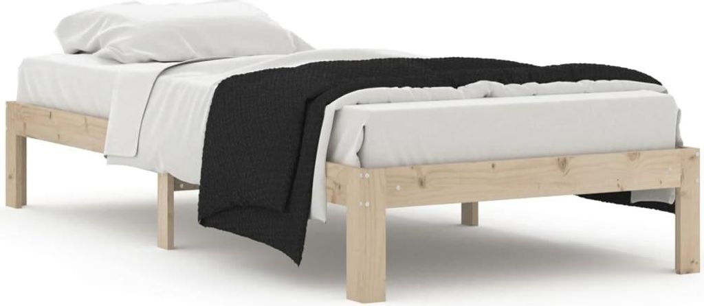vidaXL Massivholzbett Kiefer 90x200 cm Produktbild 