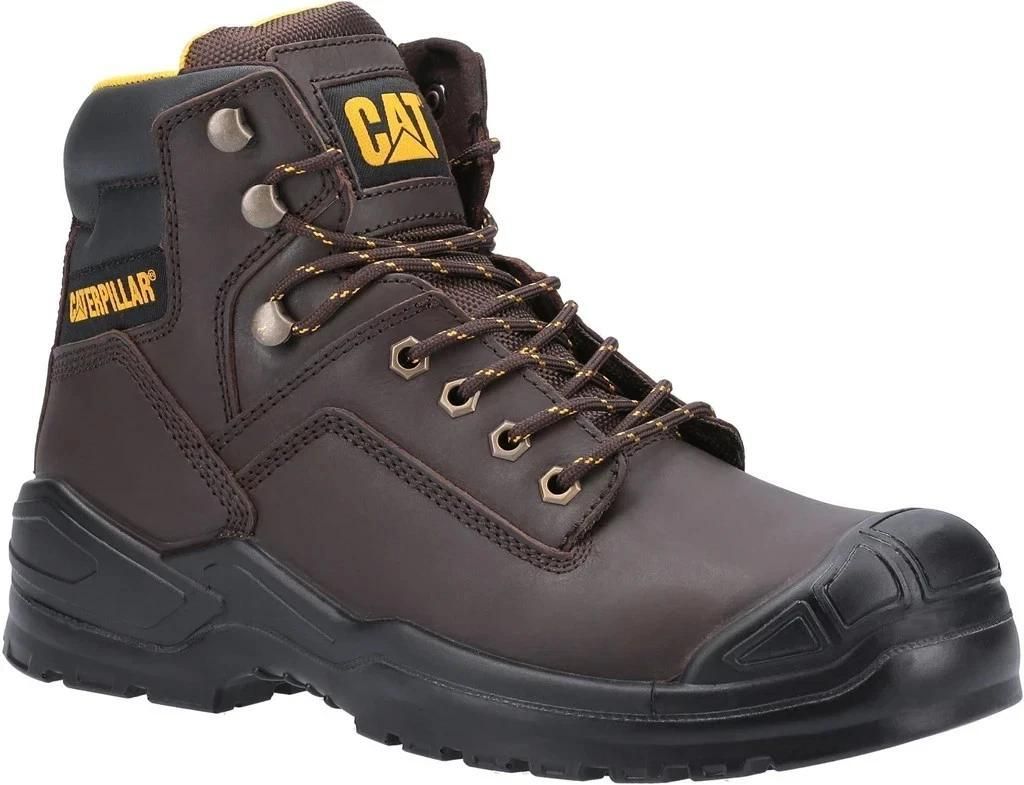 Caterpillar Striver Bump Braun Arbeitsschuhe Sicherheitsstiefel Stahlkappe S3 Gr. 44