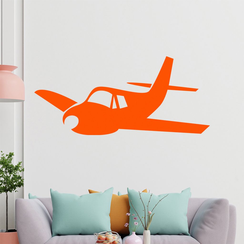 hauptsachebeklebt KIWISTAR Propellerflugzeug - Fliegen Flugzeug Wandtattoo in 6 Größen - Wandaufkleber Wall Sticker - Dekoration, Küche, Wohnzim...