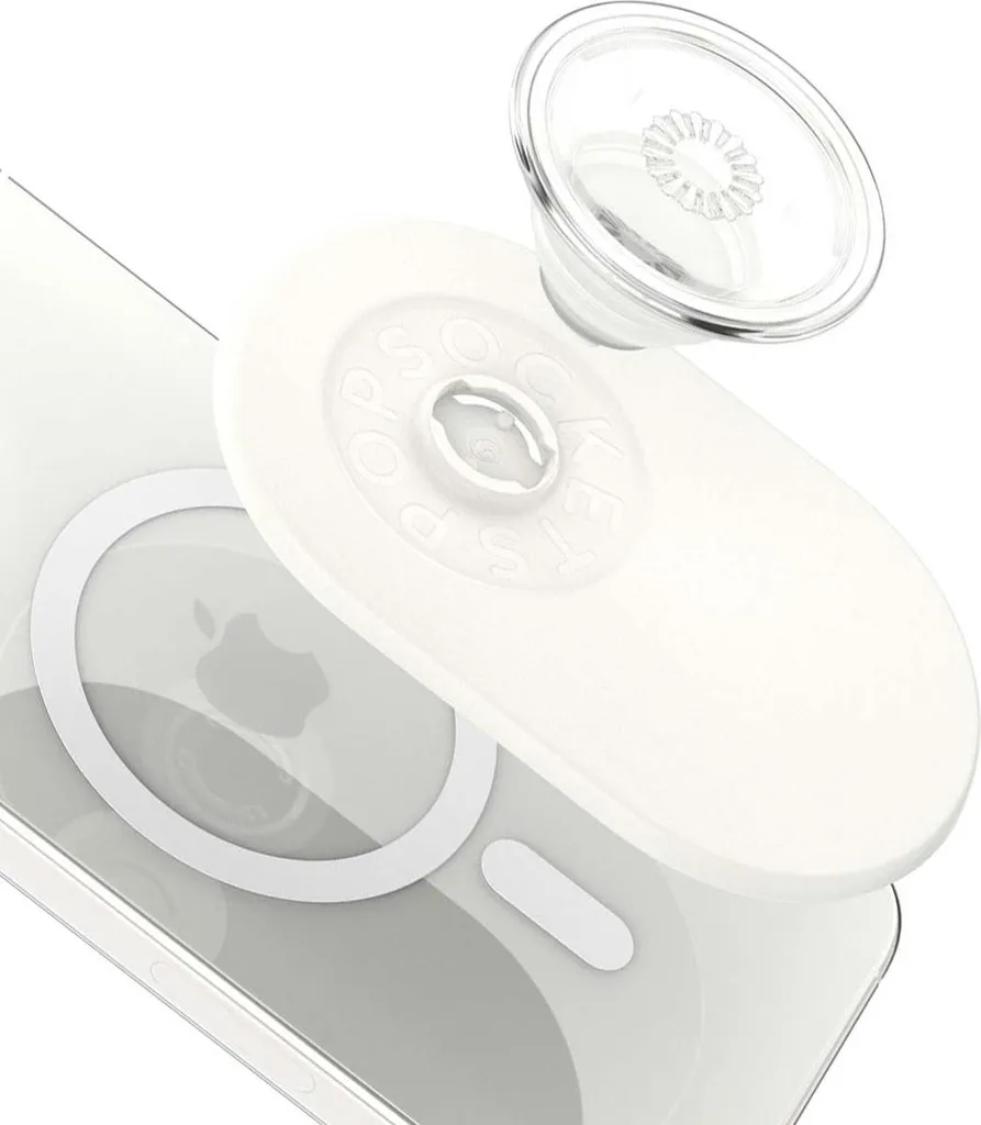 PopSockets MagSafe blanc pour iPhone, poignée magnétique et mode stand - 3