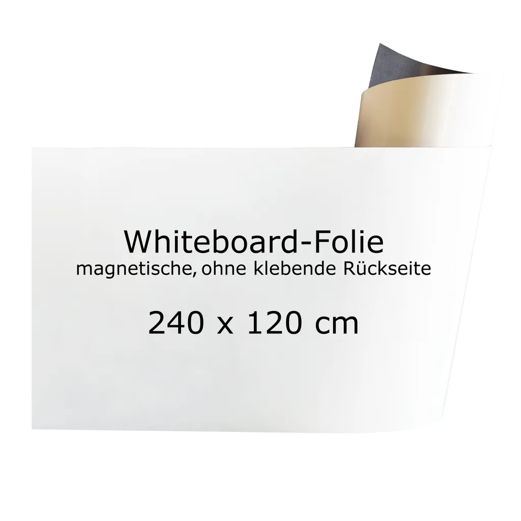 Film blanc magnétique 240x120 cm ESENG® : Surface effaçable et ferreuse