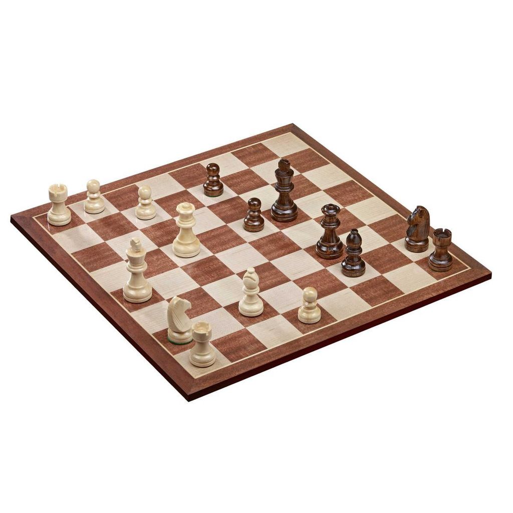 Schaakset 40x40 cm, inclusief schaakstukken, 1 stuk Productafbeelding 