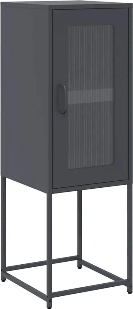 Credenza Acciaio Freddo Antracite 36x39x107 cm - Stile Loft New York