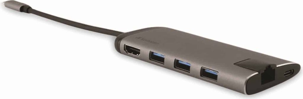 Verbatim USB-C Multiport Hub USB 3.0 HDMI Ethernet SD/microSD