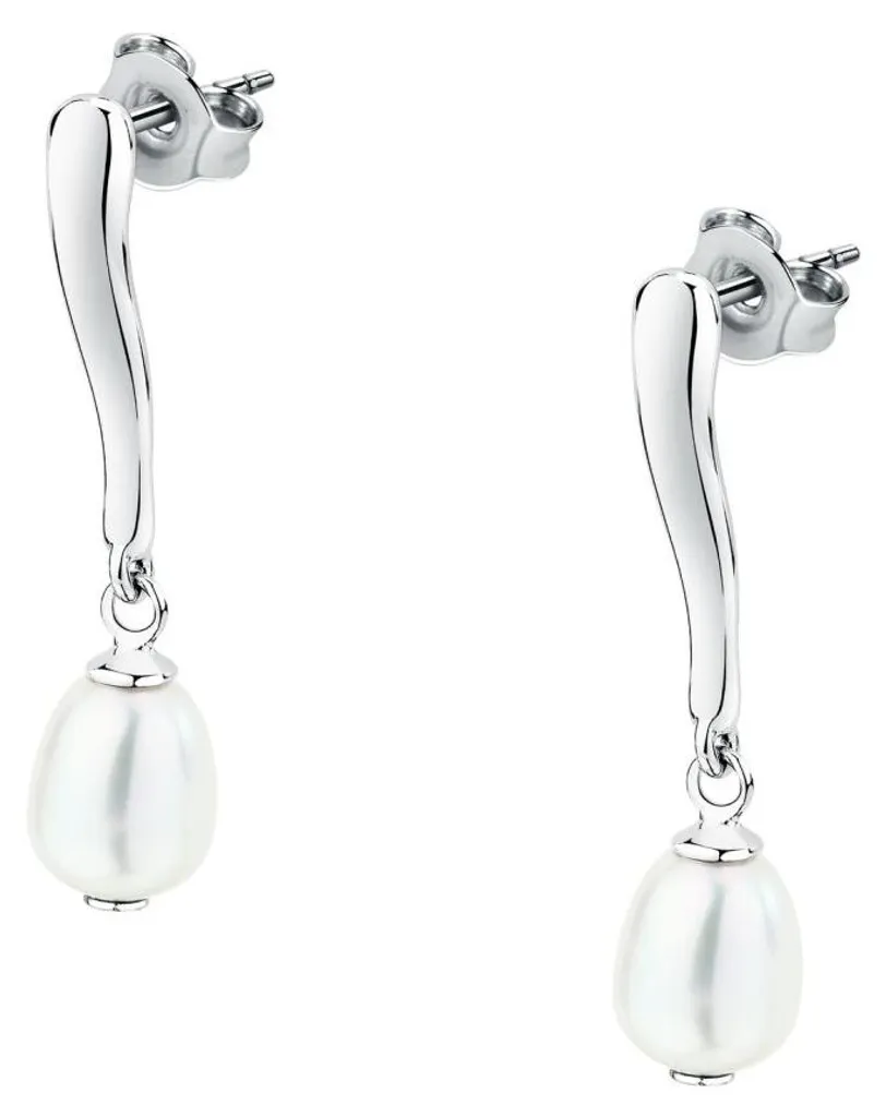 Boucles d'oreilles pendantes Perla SXU47 en argent et perle de rivière