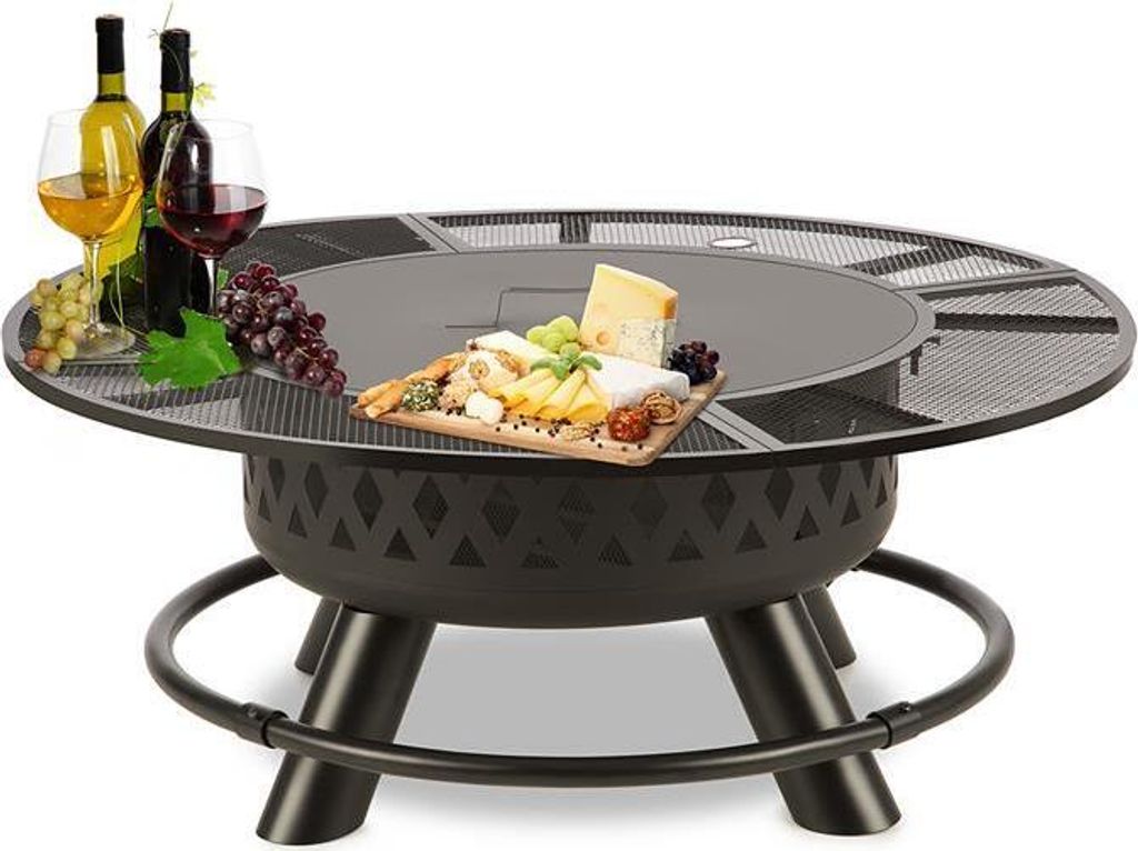 Blumfeldt Rosario krb, gril a stôl 3v1 - Ø 120 cm, oceľ Obrázok produktu 4