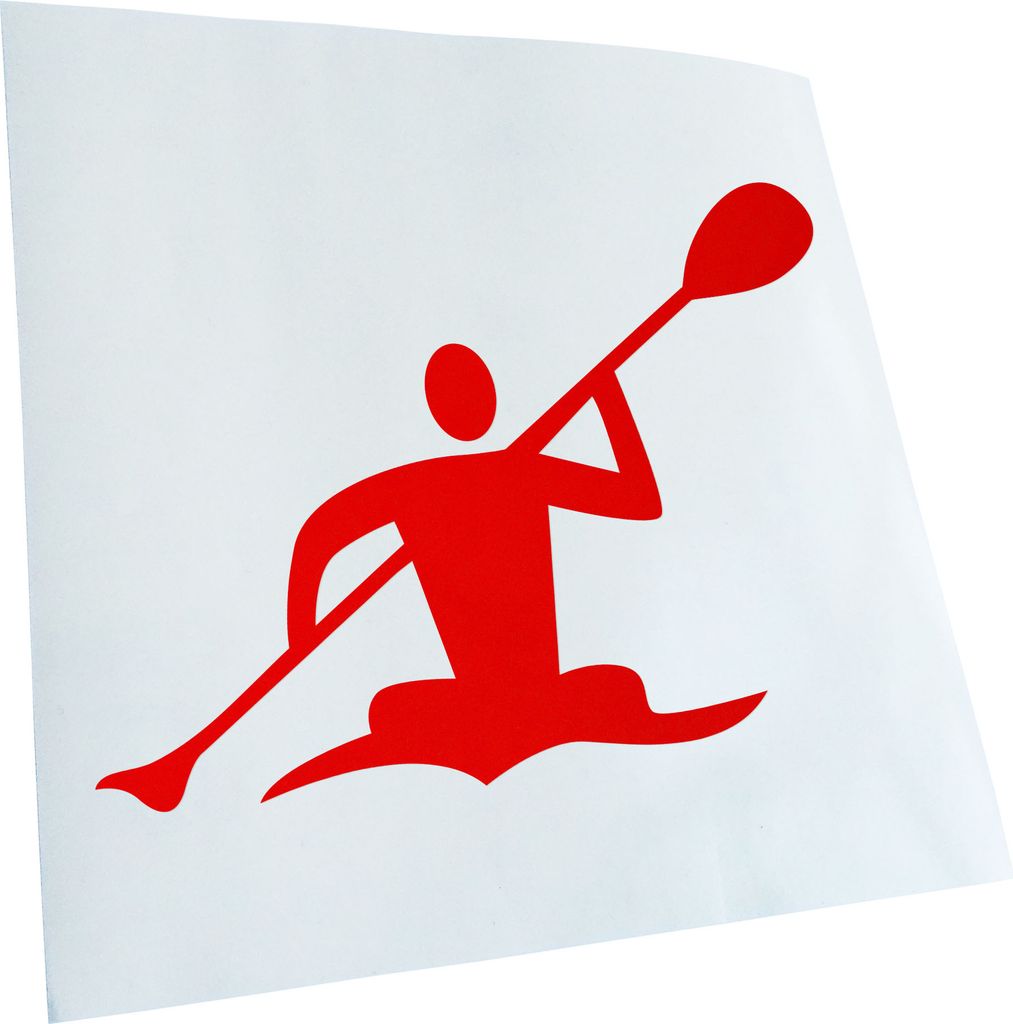 Kiwistar - Autoaufkleber - rot - 60 x 47 cm - Kanu Paddel - Heckscheibenaufkleber - Aufkleber für Auto Kfz Fahrrad, LKW, Truck Mofa