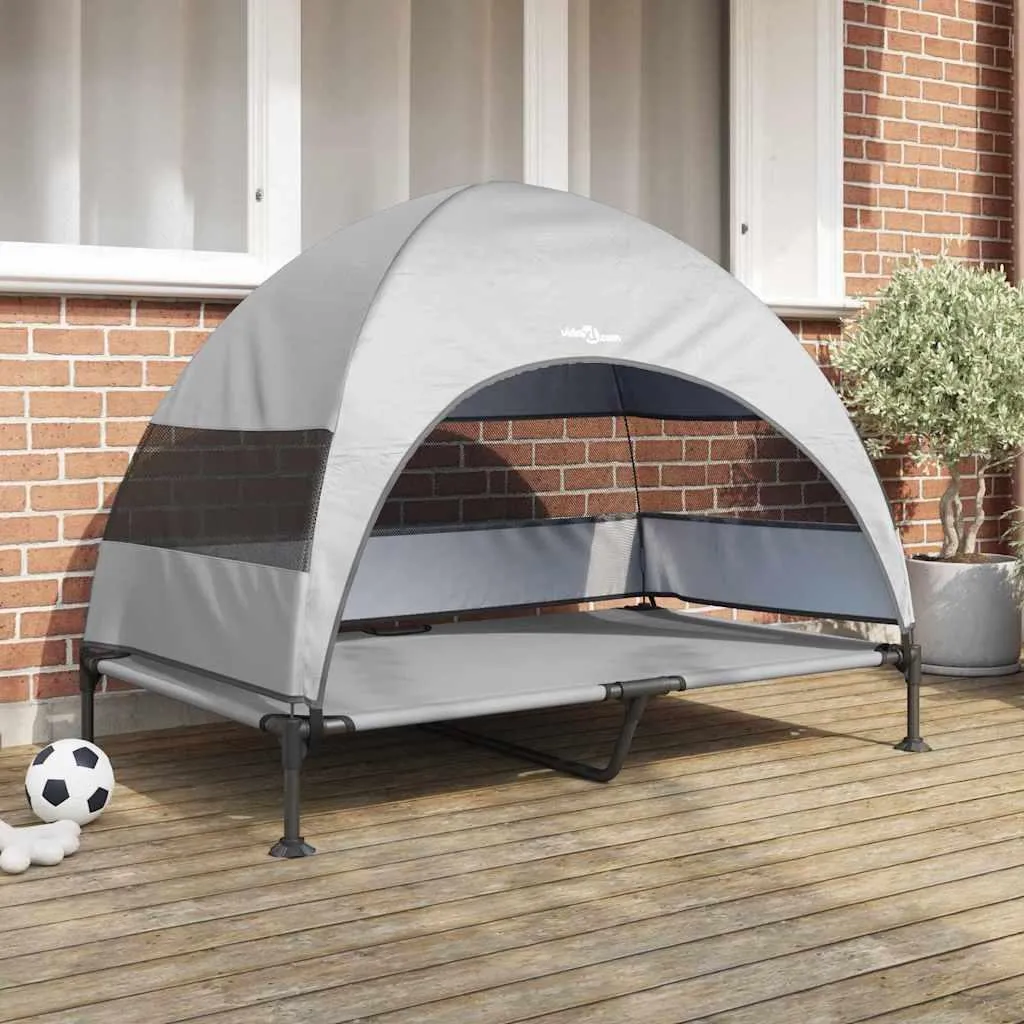 Letto Design per Cani Taglia Grande Grigio Argento 127x81 cm