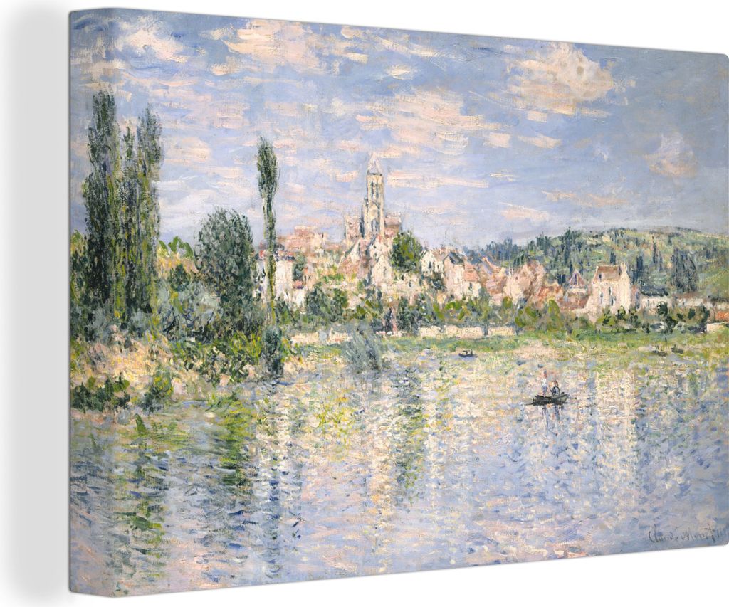 OneMillionCanvasses - Leinwandbilder - 150x100 cm, Vetheuil im Sommer - Gemälde von Claude Monet, Wandbilder Kunstdruck Wanddekoration - Foto au...