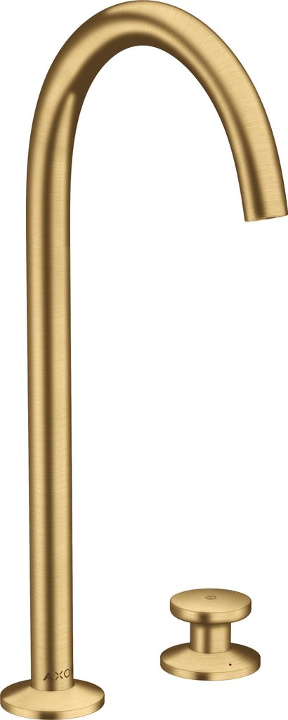 hansgrohe AXOR One 2-Loch Waschtischarmatur Select 260 mit Push-Open Ablaufgarnitur, Ausladung 165mm, 48060250