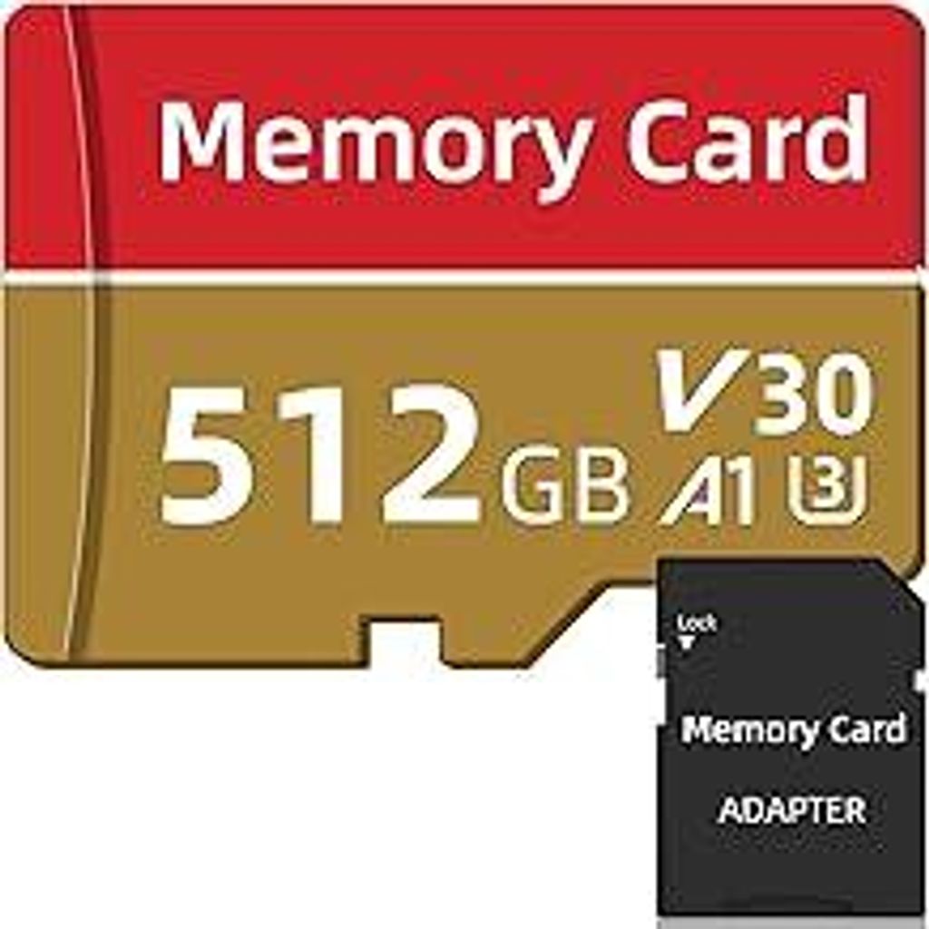 Speicherkarte 512GB 1 Set (Mini TF Karte * 1 mit Adapter * 1), Erweiterter Speicher Memory Karte für Smartphone, Camera, Tablet PC, Monitor System...