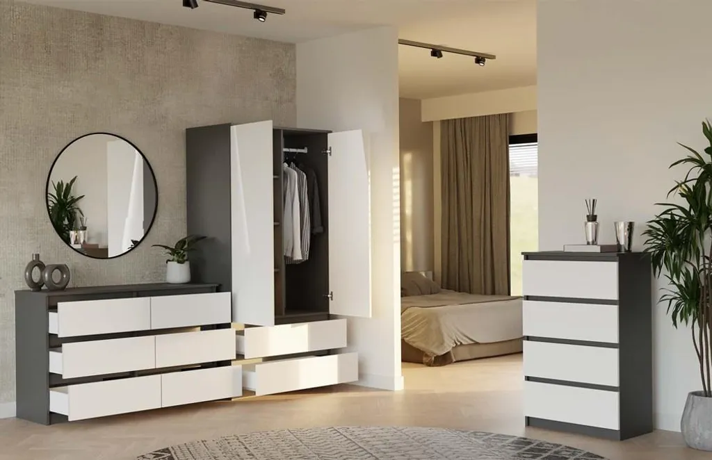 Optimisez votre espace avec la commode large TAAVI gain de place 6 tiroirs - 5