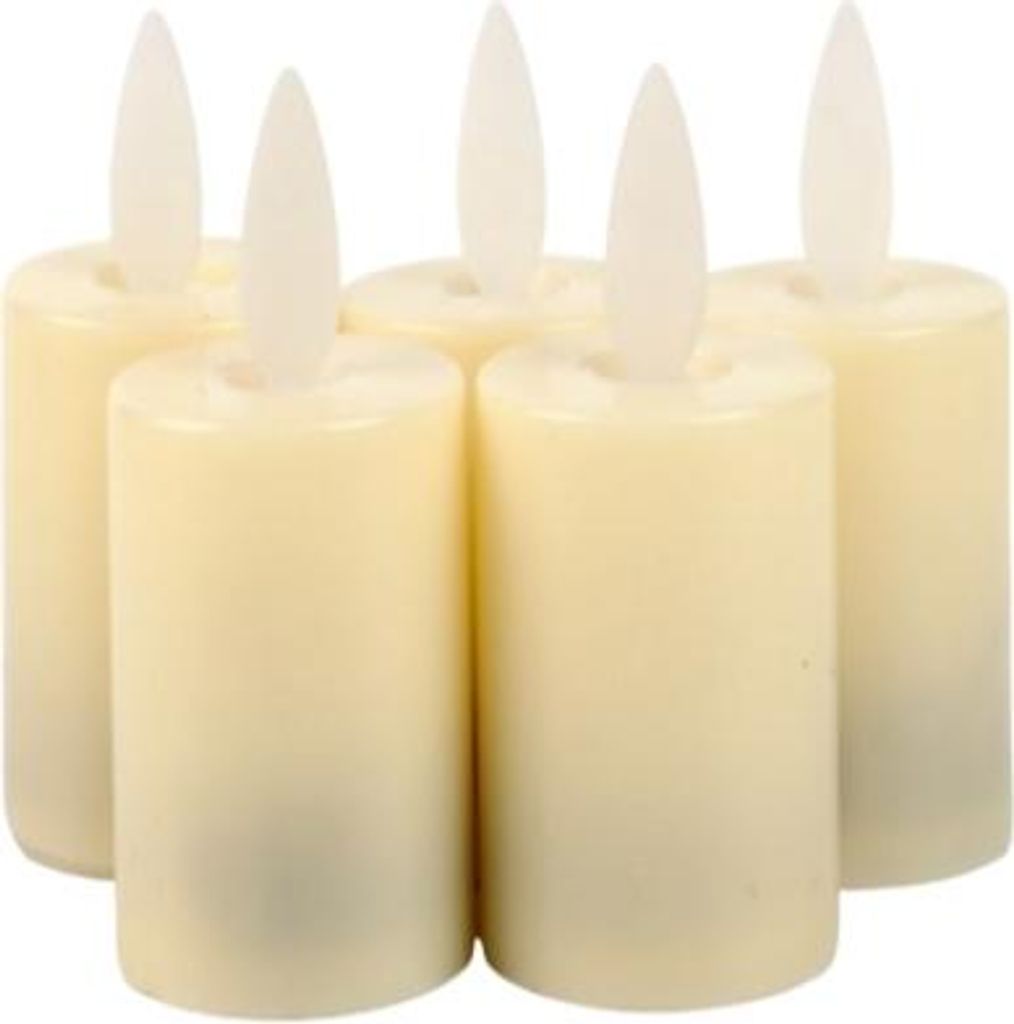 INF 6er Set Wiederaufladbare LED Kerzen mit Fernbedienung, Warmweiß