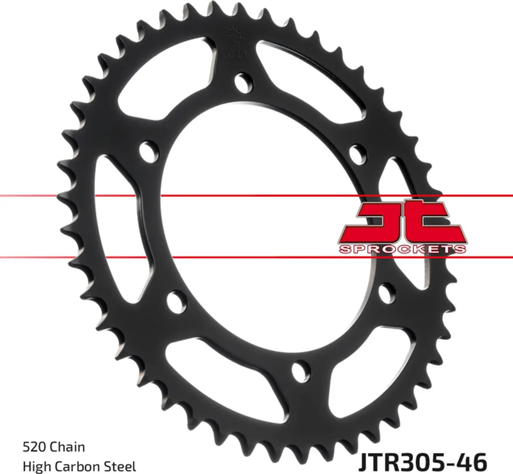 Couronne Kettenrad 46Z 520 SI en acier haute résistance pour moto