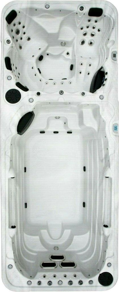 XXXL Luxus Led SwimSpa 580x230 Whirlpool Gegenstromanlage Outdoor Schwimmbecken