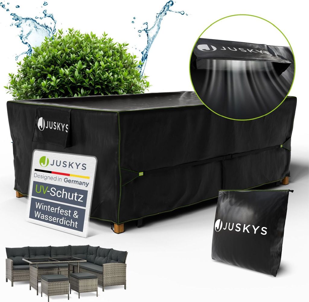 Juskys Gartenmöbel Abdeckplane CoverSafe Pro 220x140x75 cm- Produktbild 