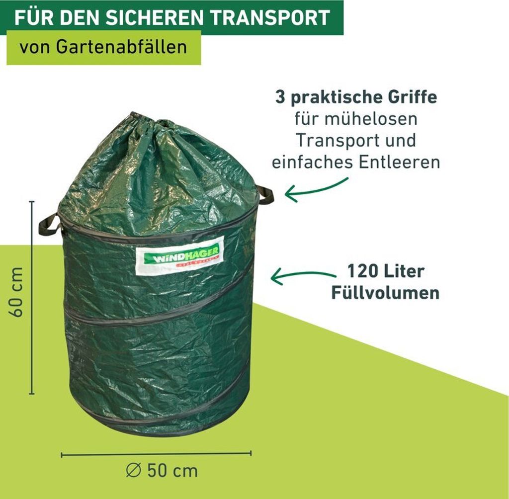Gartenabfallsack Pop-Up - verschließbar