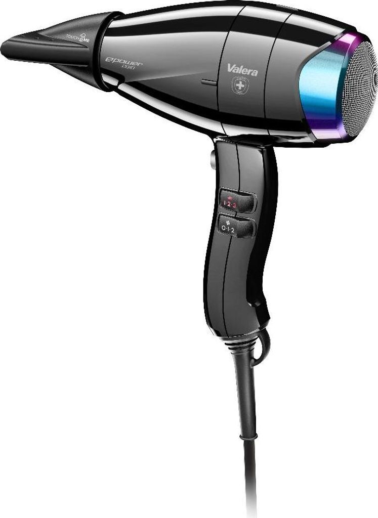 Valera Swiss EP2010 EQ RC Black professioneller Haartrockner mit Ionisationstechnologie für glänzendes und hydratisiertes Haar