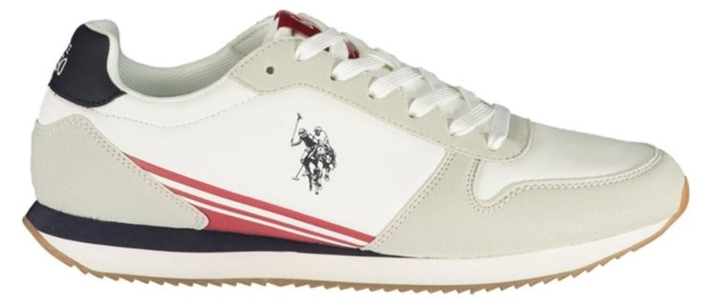 Moderner Herren-Sportschuh in Weiß mit kontrastreichen Produktbild 