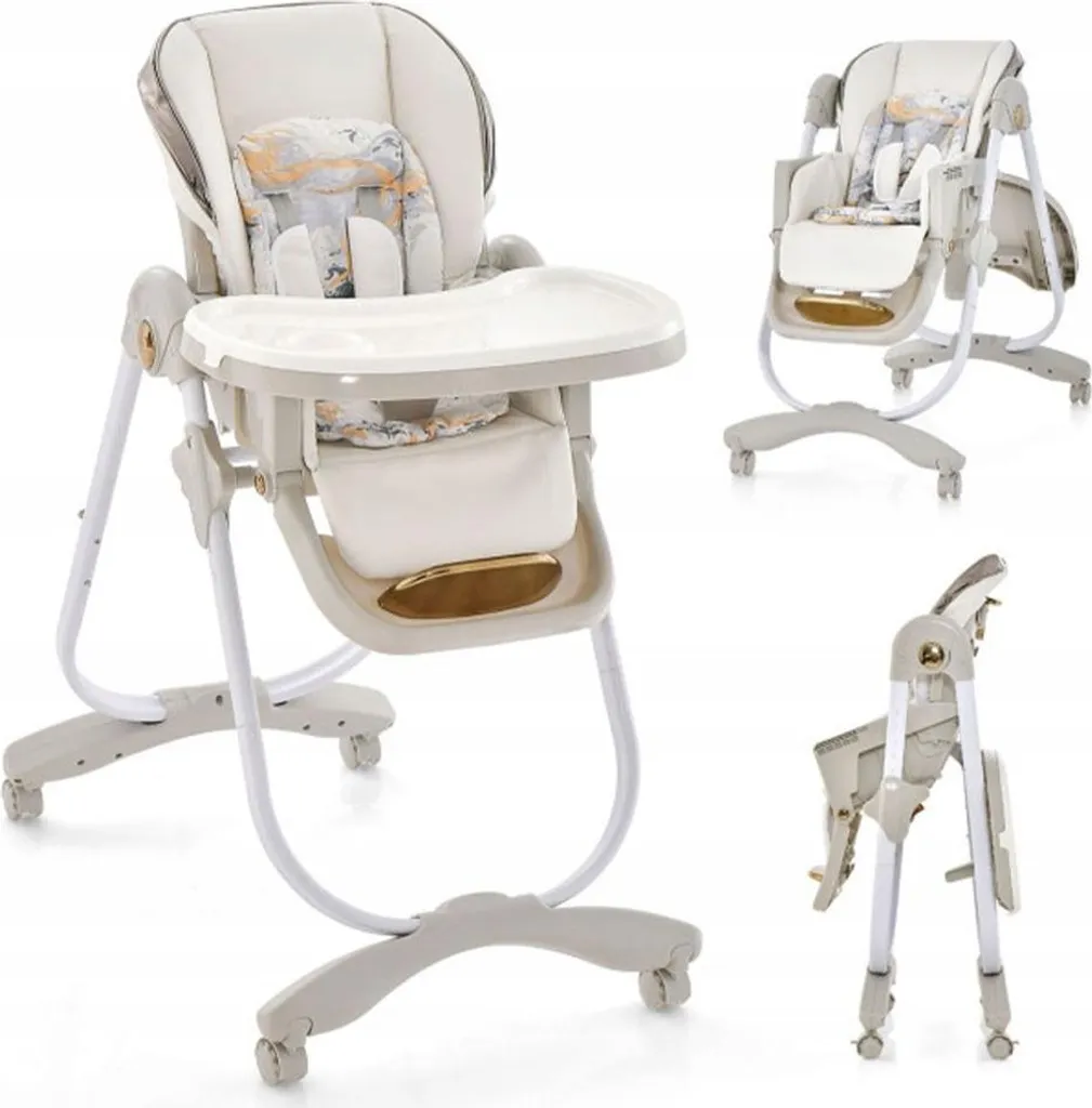 Fauteuil d'allaitement pliable et réglable en hauteur coloris blanc