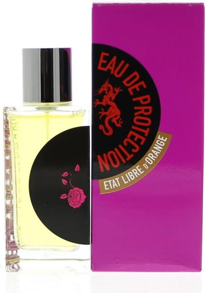 A bottle of perfume and its packaging.