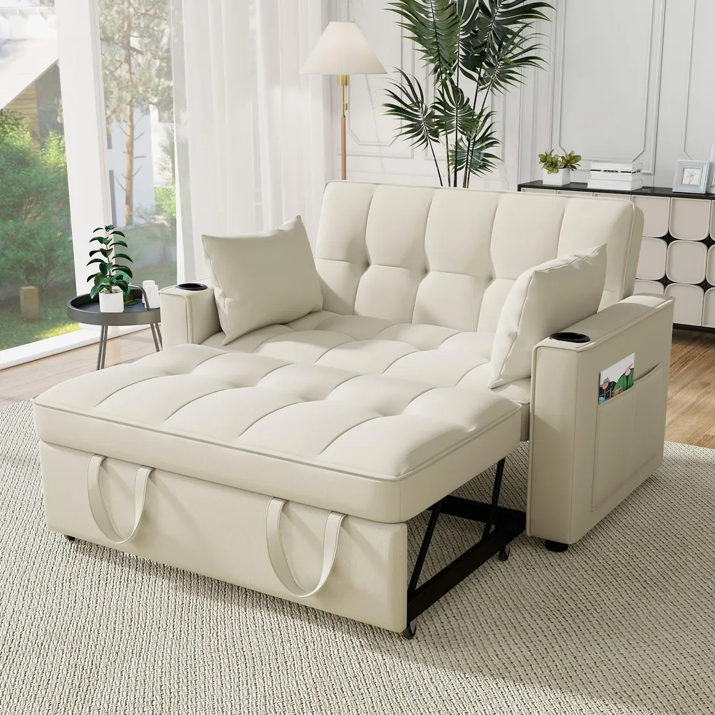 Canapé convertible gain de place pour studio avec couchage d'appoint 2m - 2