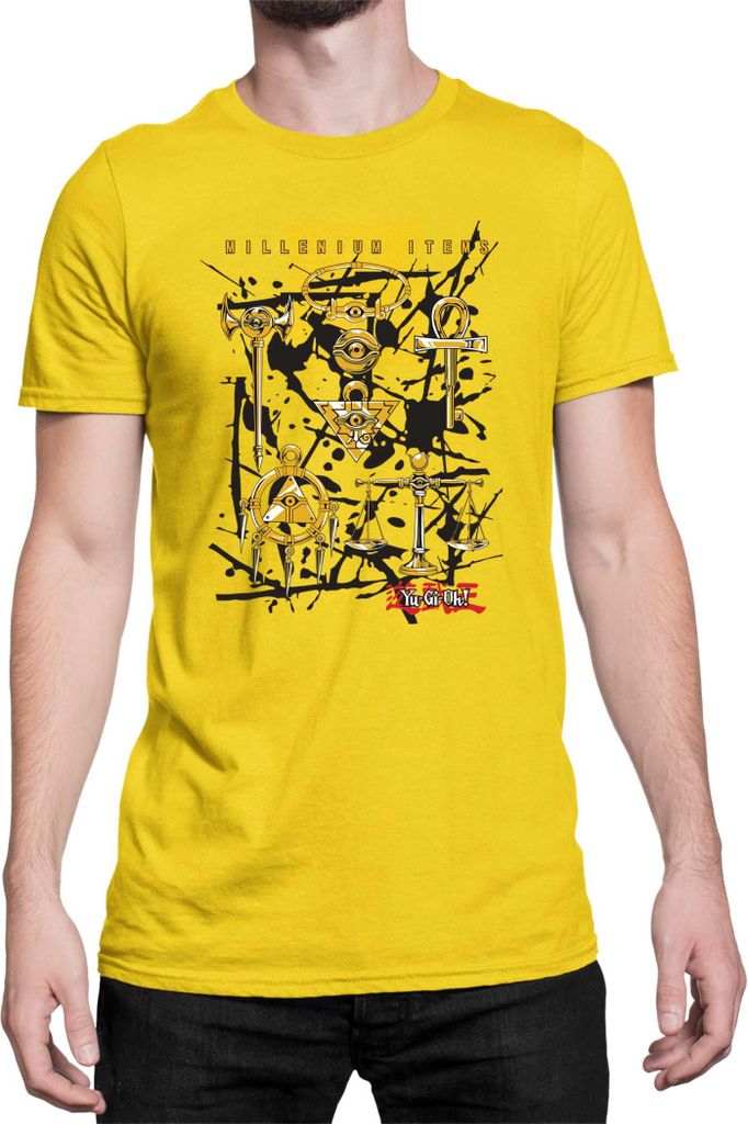Herren T-Shirt Japan Manga Anime Comics Yu Gi 020, Man XL / Gelb