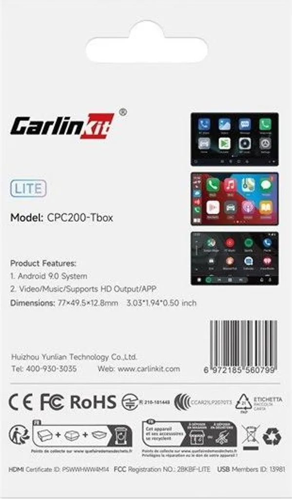 Solution Sans Fil Carlinkit TBOX LITE S pour Android Auto et CarPlay - 32