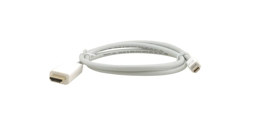 Cordon mini DisplayPort vers HDMI mâle-mâle 0.9m blanc haute qualité