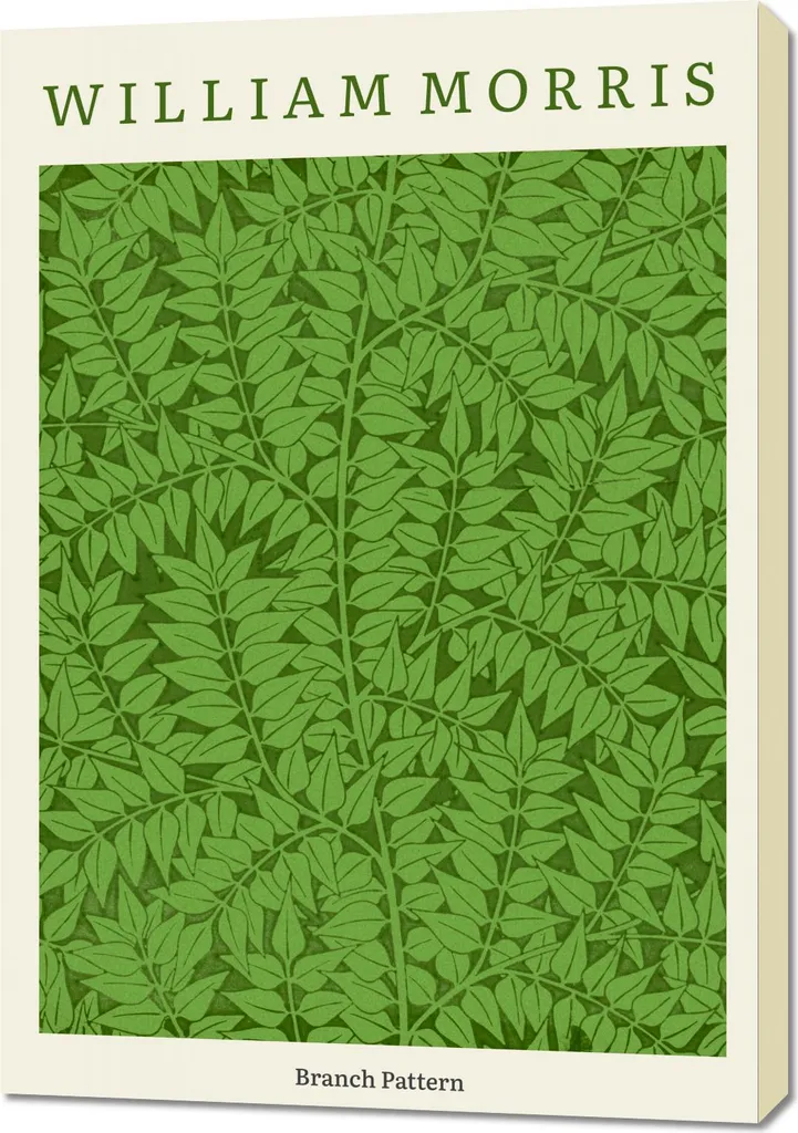 Design Branch Pattern 2 Morris 70x100 - Quadro Vintage per Interni