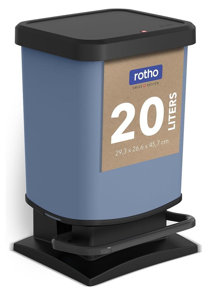Rotho Paso Mülleimer 20l mit Deckel, Kunststoff (PP Produktbild 