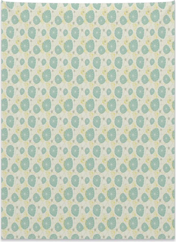 Abakuhaus Blumen Wandteppich, Löwenzahn Bloom Muster aus Weiches Mikrofaser Stoff Kein Verblassen Klare Farben Waschbar, 110 x 150 cm, Hellgrün G...