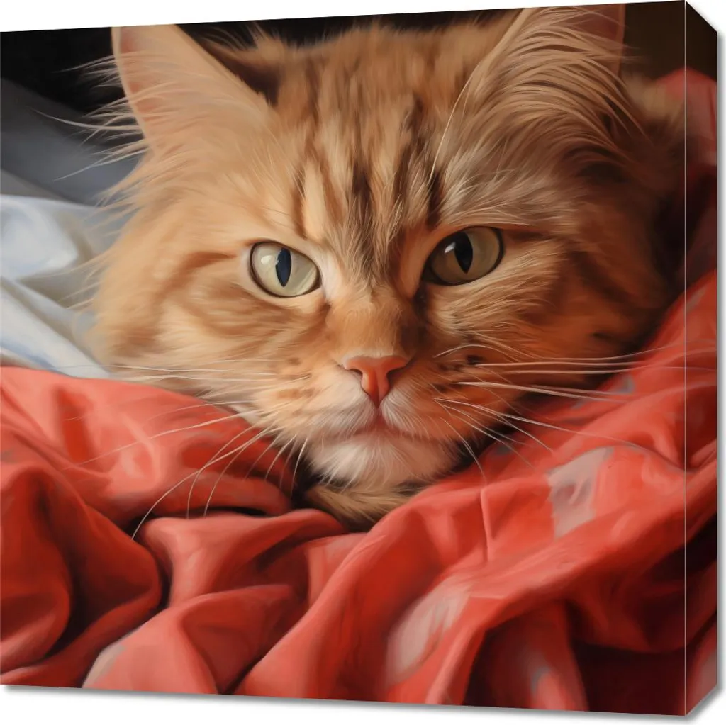 Quadro Mruczący Spokój 60x60 cm | L'Arte del Relax in Casa