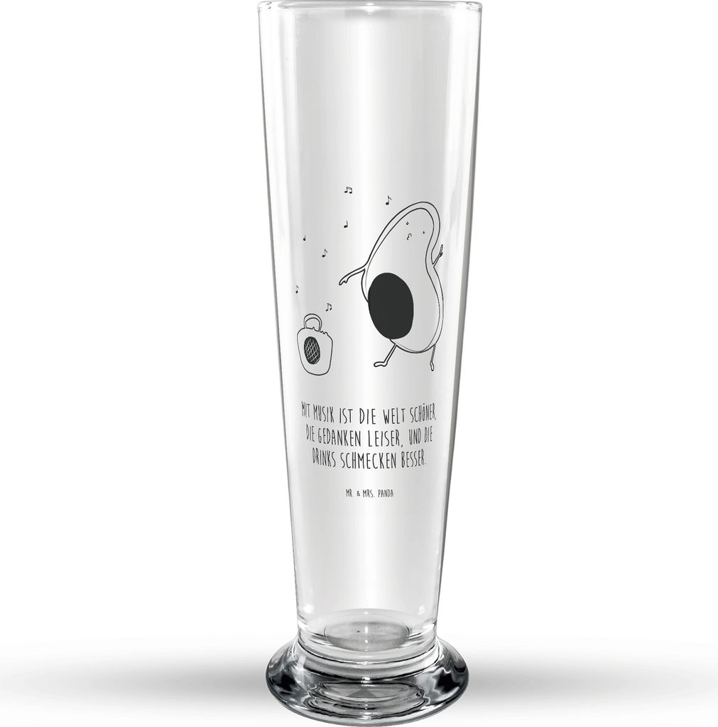 Mr. & Mrs. Panda Bierglas Avocado Tanzen - Transparent - Produktbild 