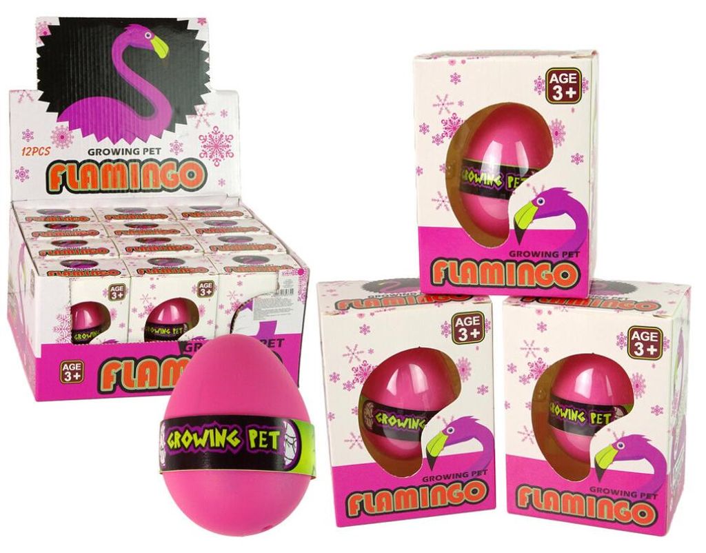 Leantoys Wachsendes Flamingo-Ei 6cm Rosa