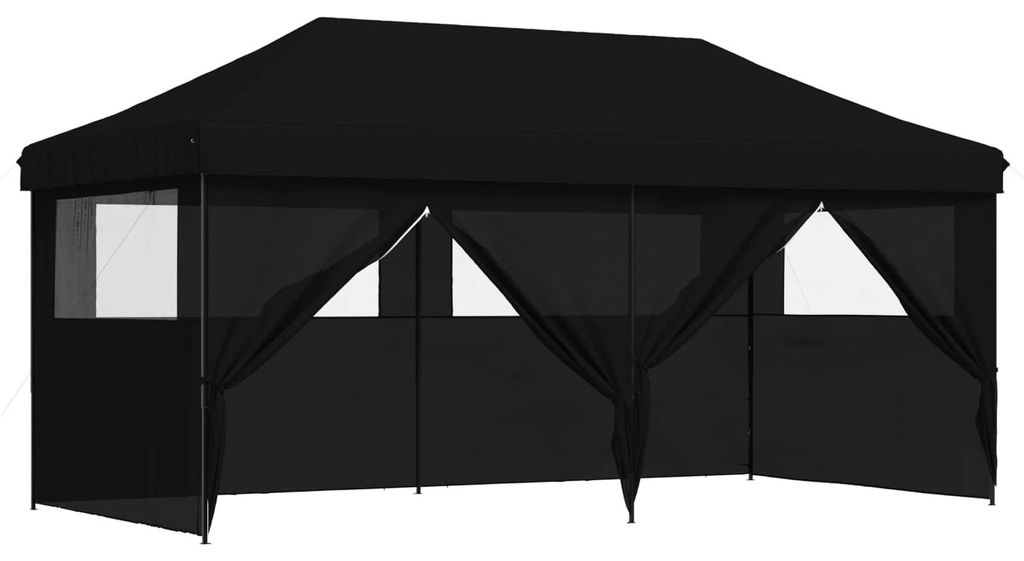 Party-Zelt Schwarz 292 x 580 x 315 cm Oxford-Stoff