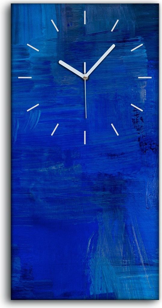 Küche Wohnzimmer Wand Leinwand Uhr 30x60 Wand Kunst Abstrakte Malerei blau - weiße Hände