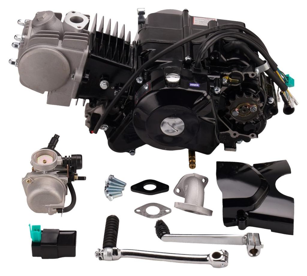 Motor Set 125 ccm halbautomatik E - Anlasser unten und Produktbild 