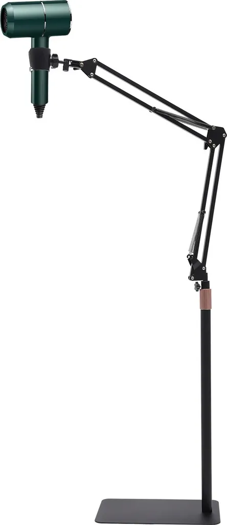 Support sèche-cheveux 55-100 cm en acier carbone rotation 360 degrés - 2