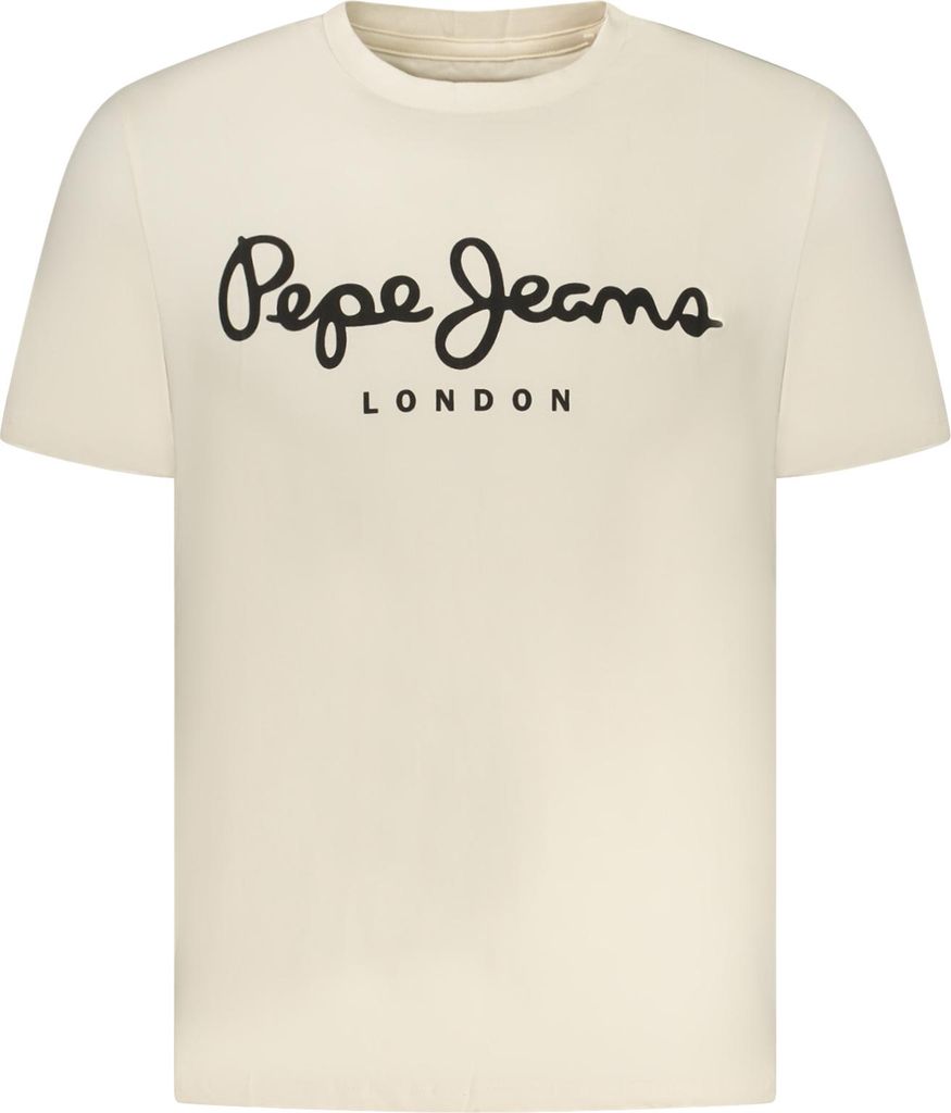 Herren Kurzarm T-Shirt Beige - Slim Fit, Nachhaltige Baumwolle