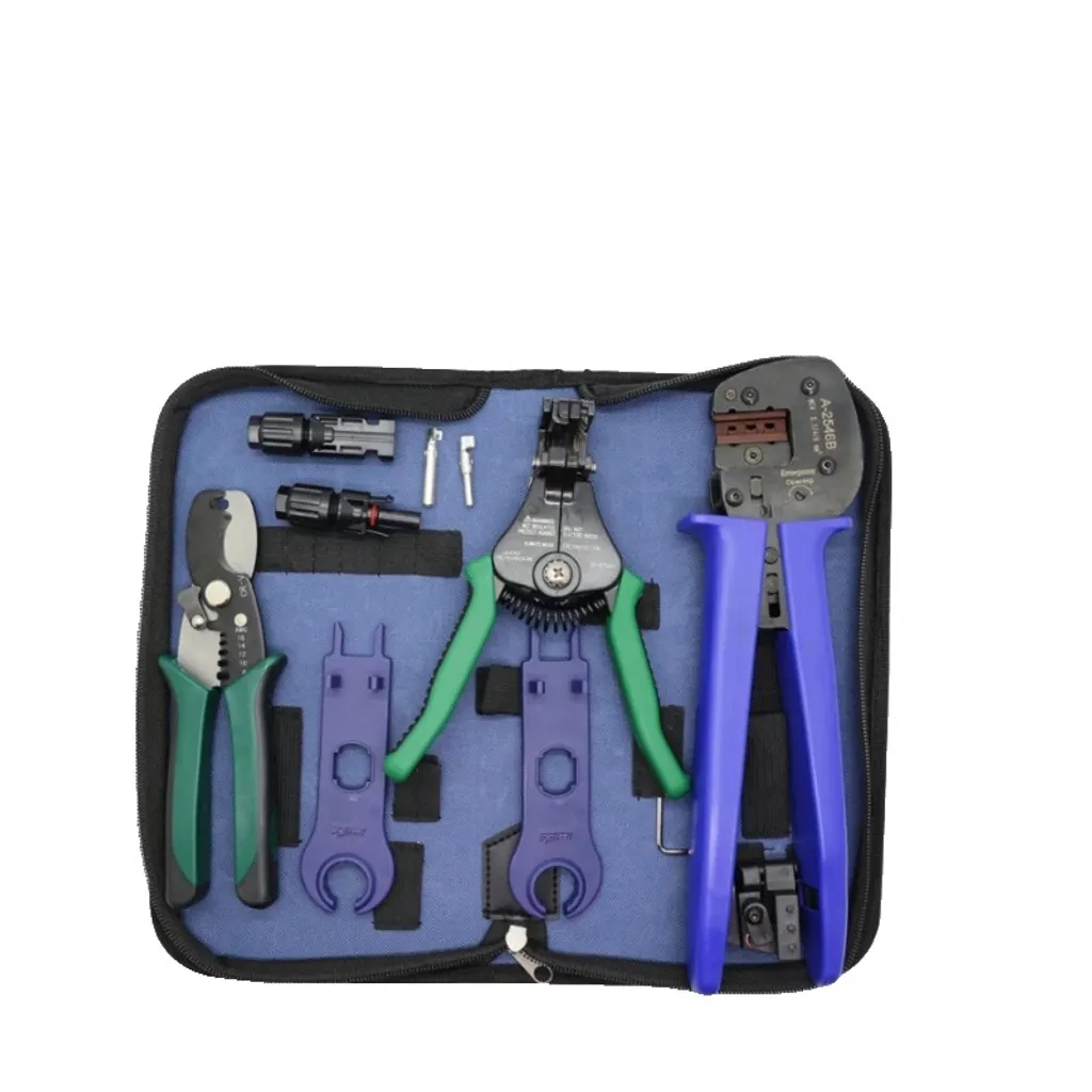 Kit pince à sertir avec coffret de terminaux isolés pour électricien