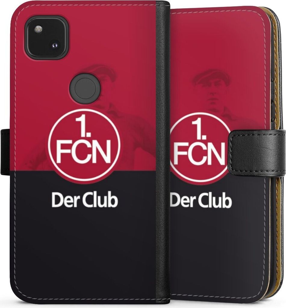 DeinDesign Klapphülle für Google Pixel 4a Handytasche Lederhülle Tasche 1. FC Nürnberg Der Club Offizielles Lizenzprodukt