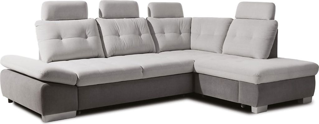 Textil Ecksofa Sofa Couch Polster Eck Garnitur Stoff Schlaf Wohnlandschaft Neu