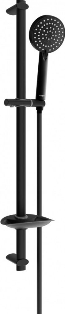 Mexen DB75 Schiebe-Dusch-Set, Schwarz - 785754584-70