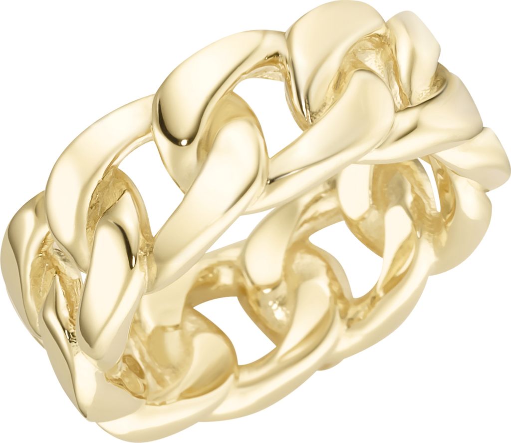 Ring Giorgio Martello Milano Panzerketten-Design, Silber 925 Gold 58