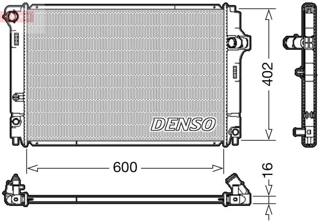 Stop Surchauffe Moteur - Radiateur DENSO DRM50089 pour Toyota Yaris P13