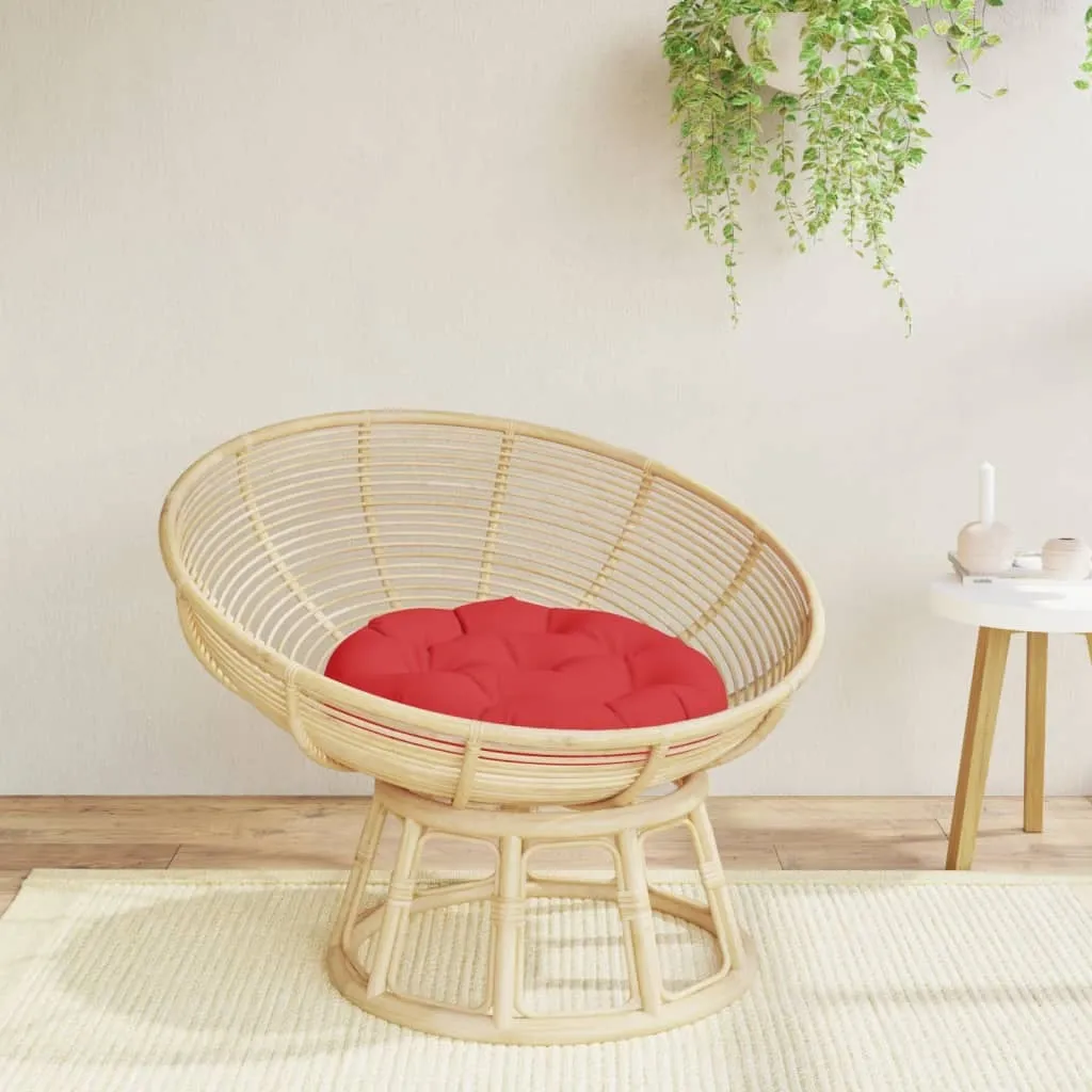 Cuscino Rotondo Rosso Ø 60 cm Tessuto Oxford - Arredo Esterno e Interno