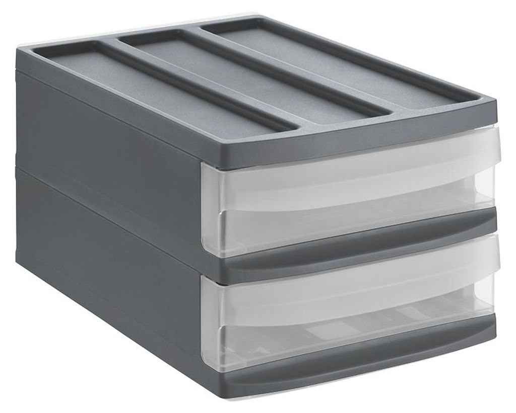 Rotho Box à tiroirs M Duo SYSTEMIX deux tiroirs de 4.5 L Image du produit 